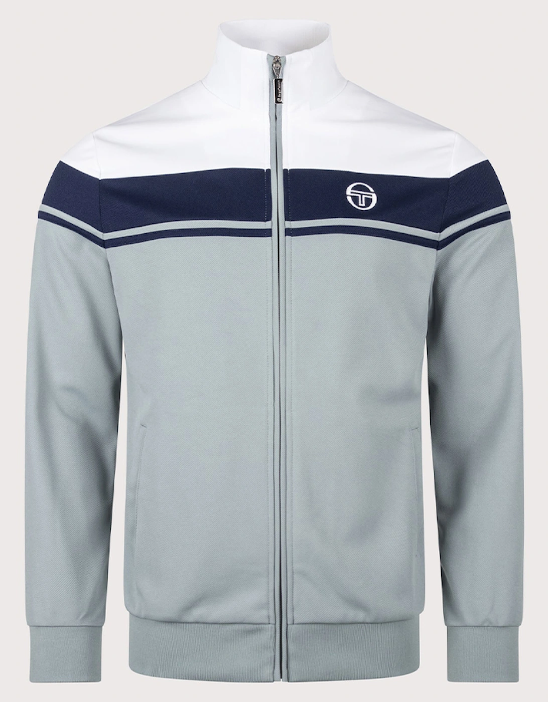 Sergio Tacchini Men's Grey Damarindo Track Jacket - Size 44/Regular
