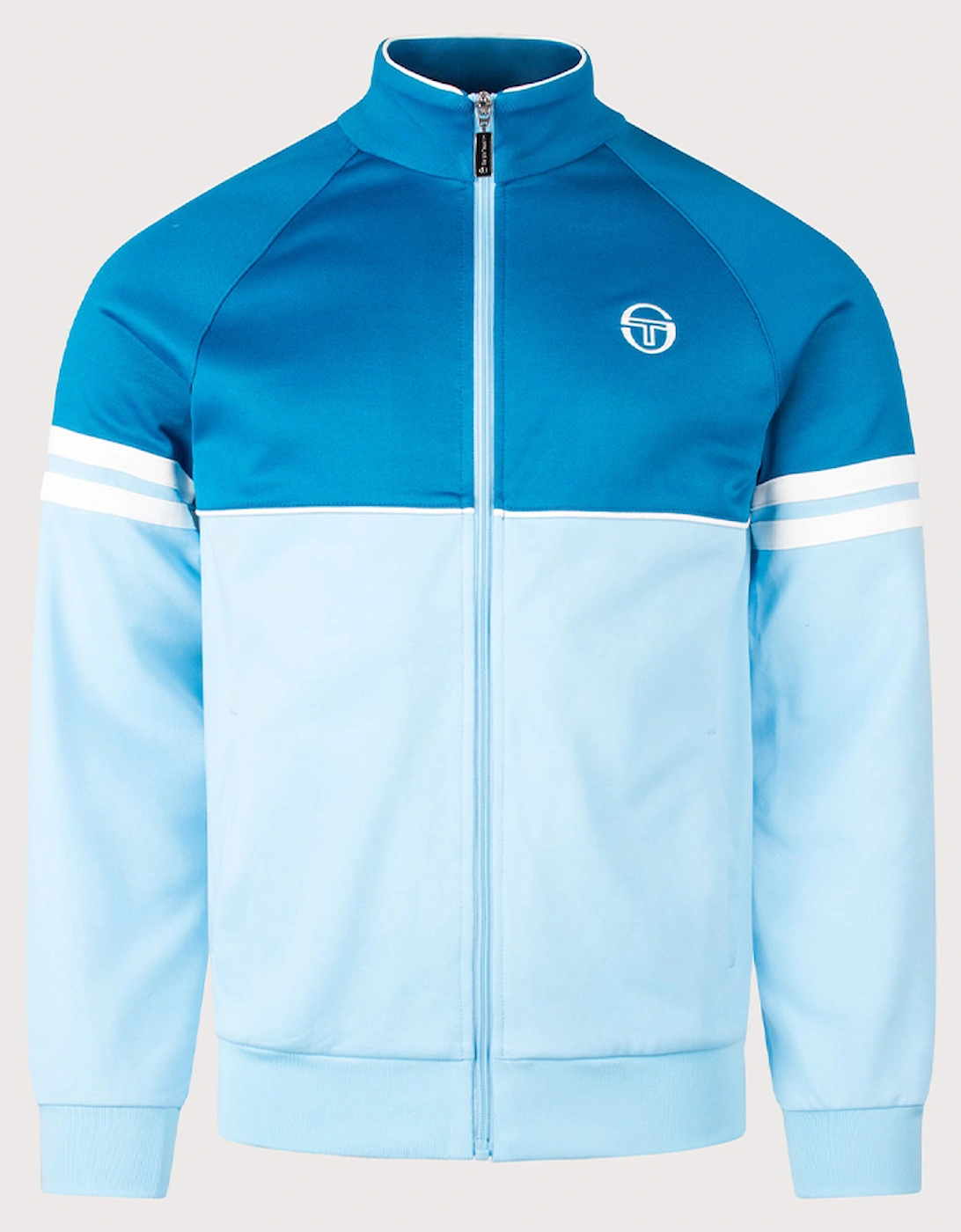 Sergio Tacchini Orion Track Jacket for Women Navy Cotton Medium Regular Fit Funnel Neck Sportswear - Image 3