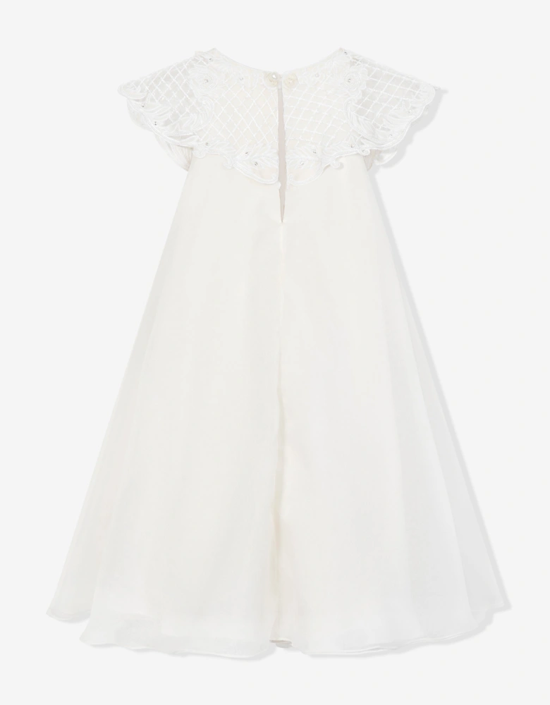 Maison Ava Girls Silk Gigi Occasion Dress in Ivory