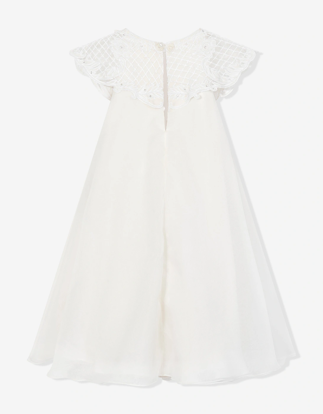 Maison Ava Girls Silk Gigi Occasion Dress in Ivory
