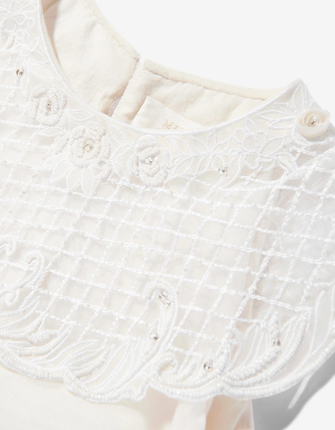 Maison Ava Girls Silk Gigi Occasion Dress in Ivory