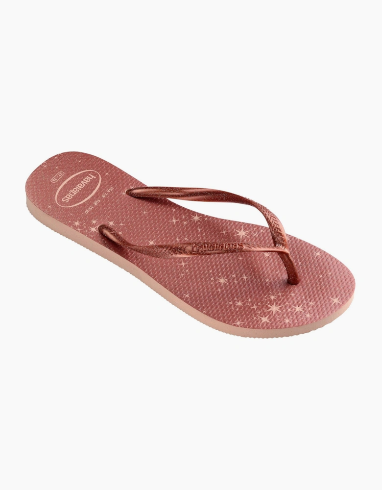 Star Patterned Thong Toe Flip Flops