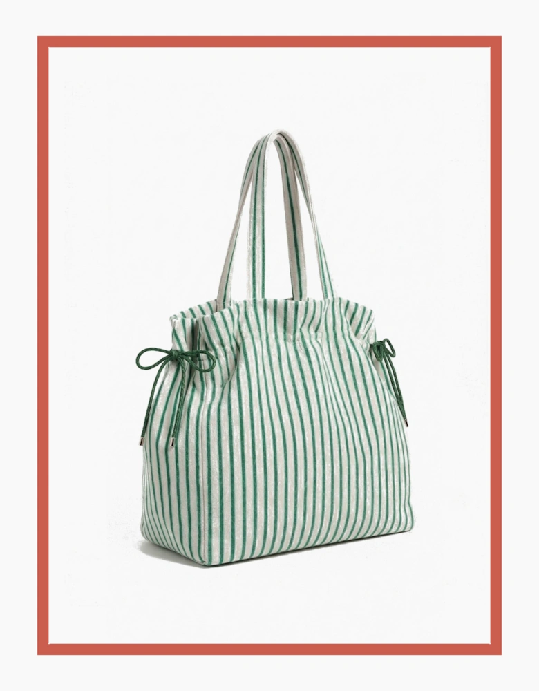 Deckchair Cotton Towelling Tote - Green
