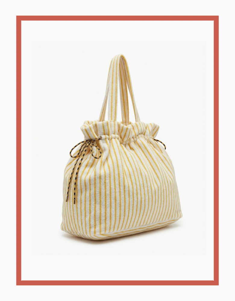 Deckchair Cotton Towelling Tote - Yellow
