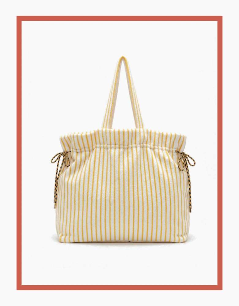 Deckchair Cotton Towelling Tote - Yellow