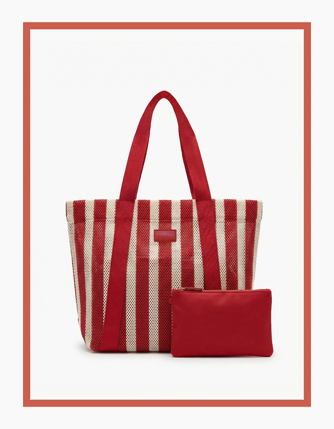 Nooki Design Women's Hackney Stripe Shopper Bag - Red Mix - Red/Red - Size: ONE