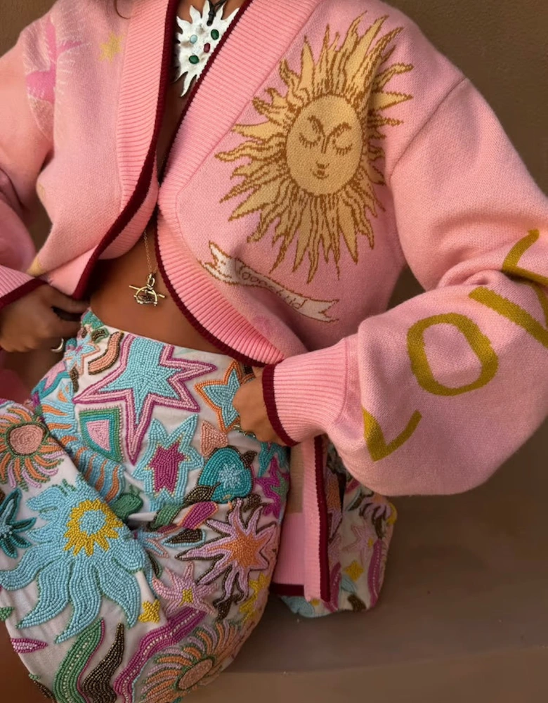 Pink mystical cardigan