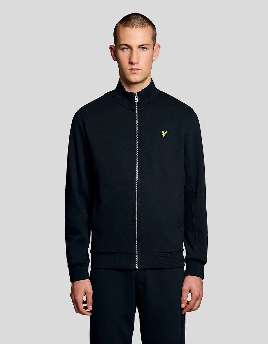 Lyle & Scott Pique Mens Full Zip Sweatshirt - Z271 Dark Navy, 7 of 6