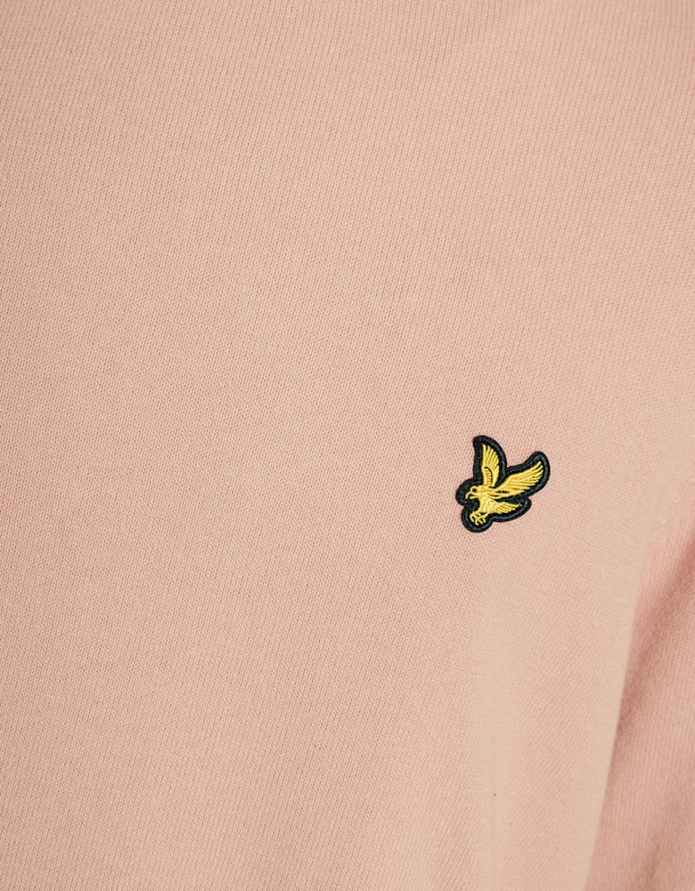 Lyle & Scott Cotton Crew Neck Mens Jumper - Y120 Pink Grapefruit