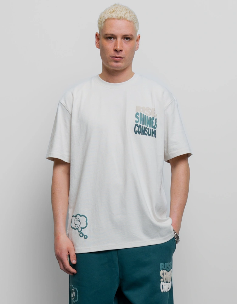 Fresh Couture Rise T-Shirt - Ecru / Green