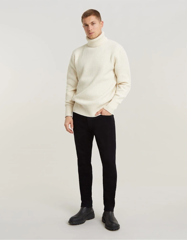 Slim Fit Jeans In Blue Black Stretch Denim