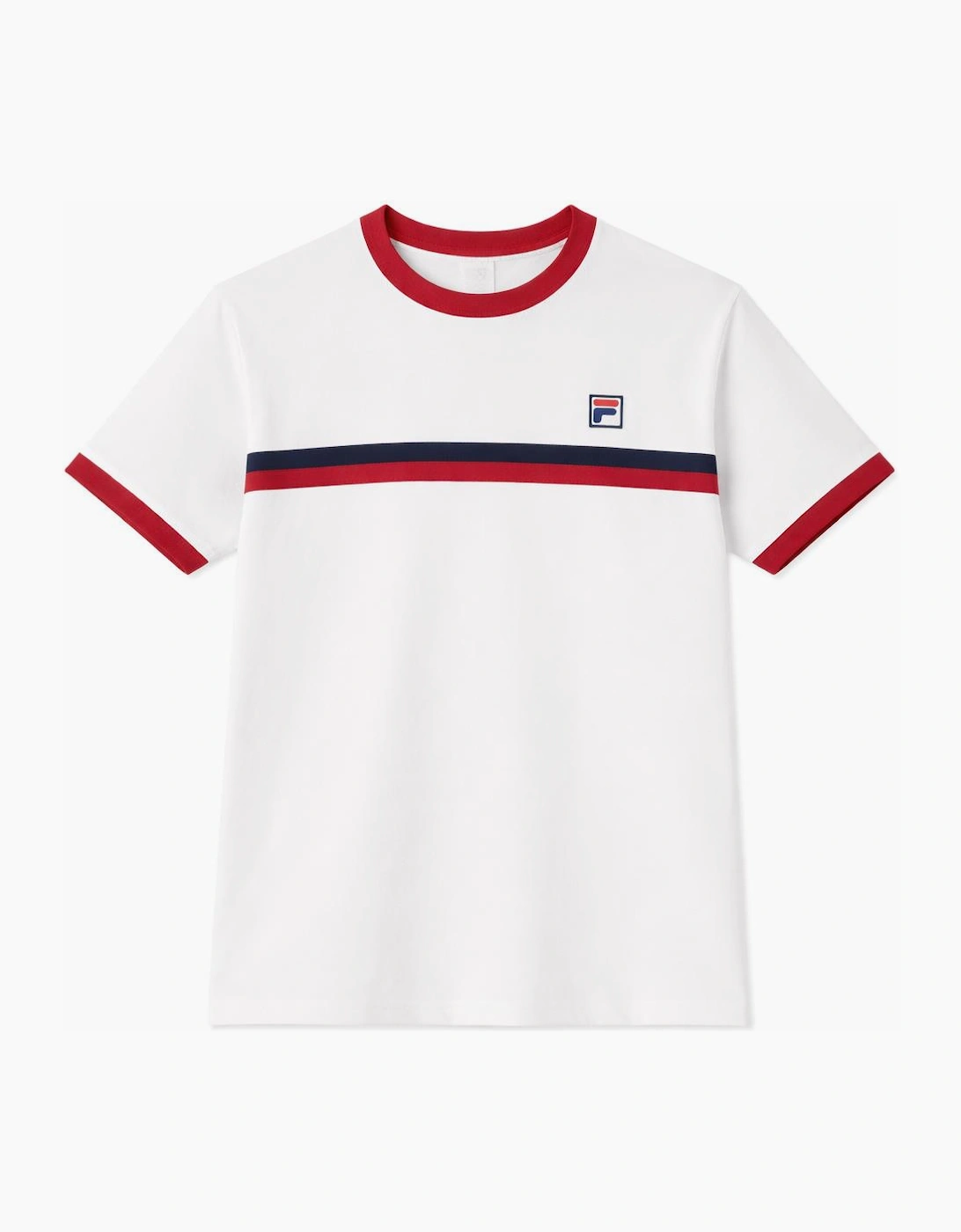 Fila Men's White Rosario T-Shirt Gardenia/Garnet/Fila Navy  46 3XL