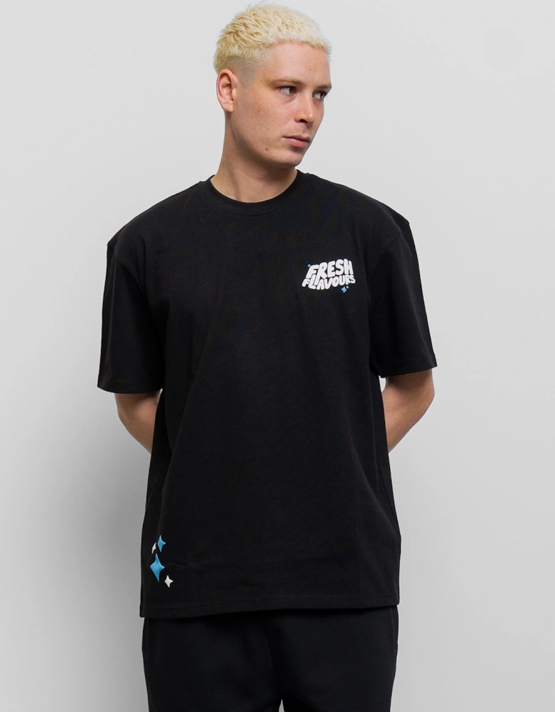 Fresh Couture Fresh Flavours T-Shirt - Black/Blue