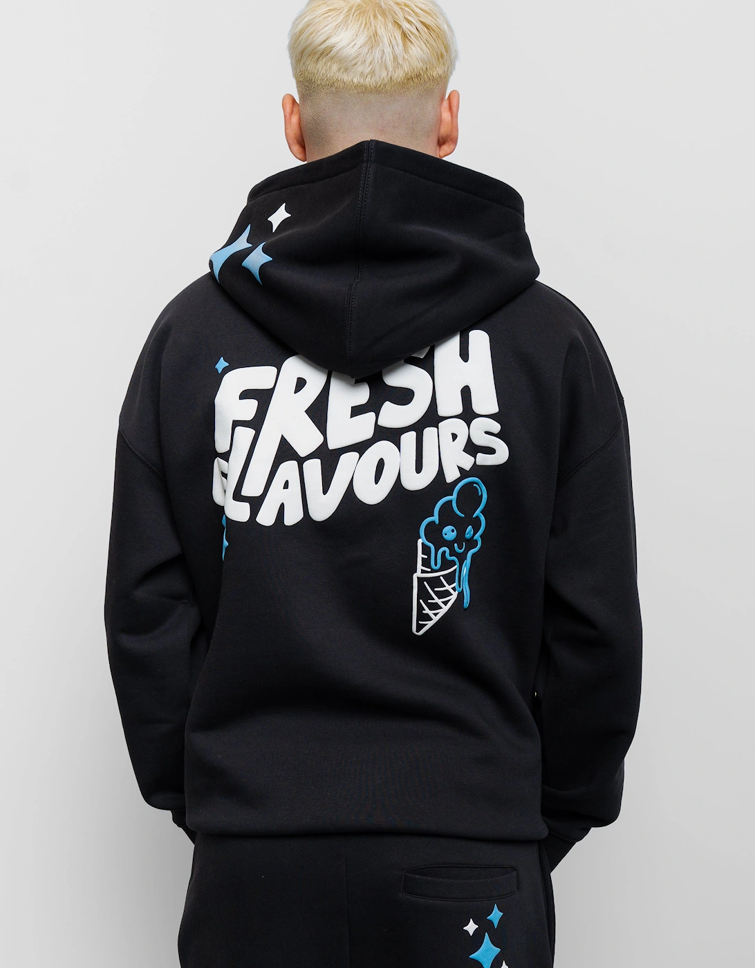 Fresh Couture Fresh Flavours Hoodie - Black/Blue, 10 of 9