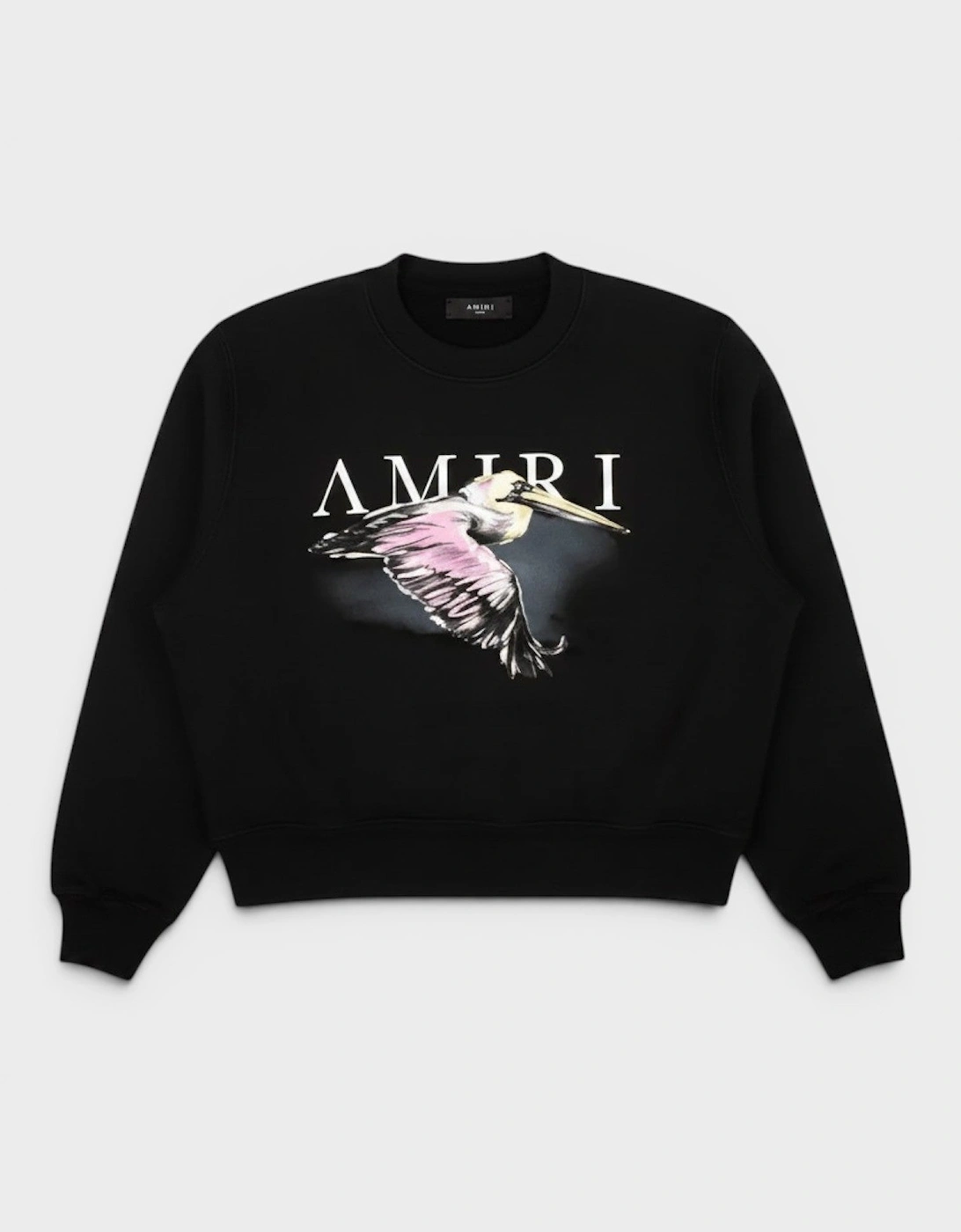 Pelican Watercolour Crewneck Sweatshirt Black, 3 of 2