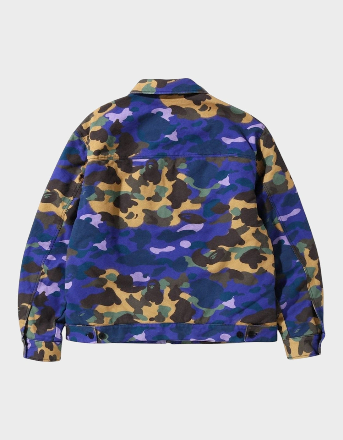 Bape Mix 1St Camo Duck Trucker Jacket Purple