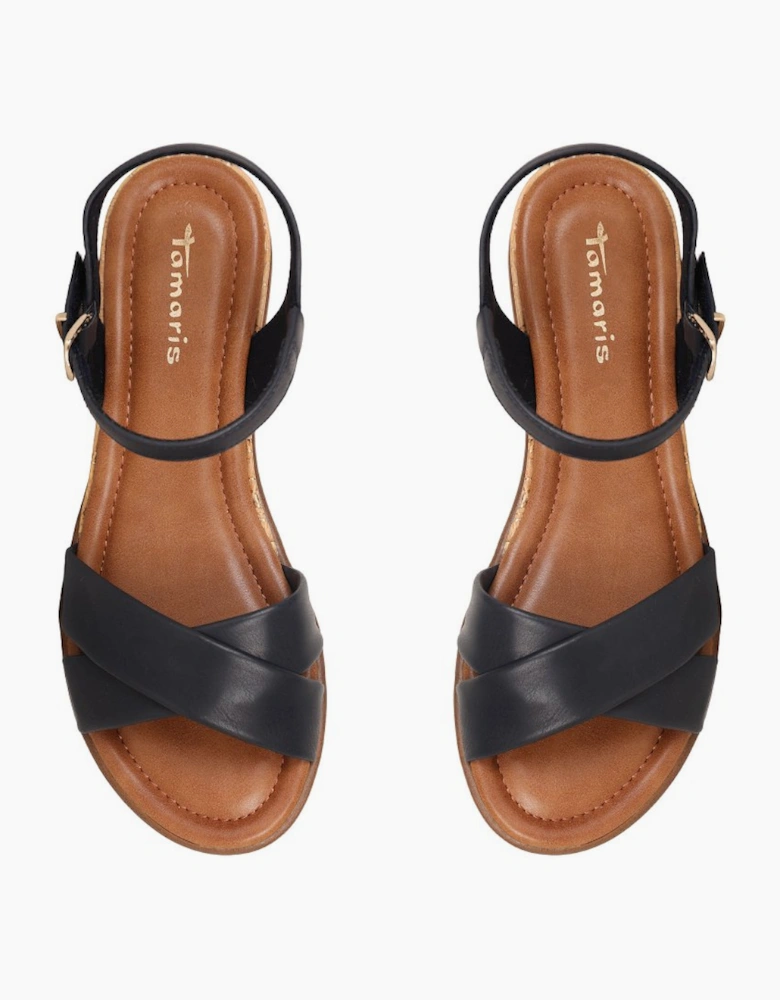 Carnation Womens Low Wedge Sandals