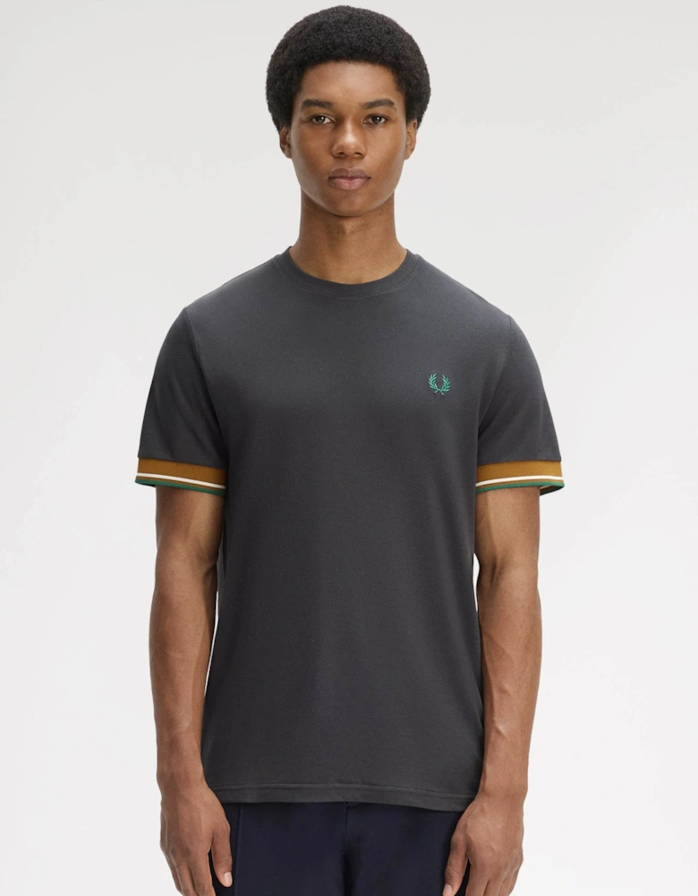 Fred Perry Mens Twin Tipped Cuff T-Shirt - Anchor Grey 297
