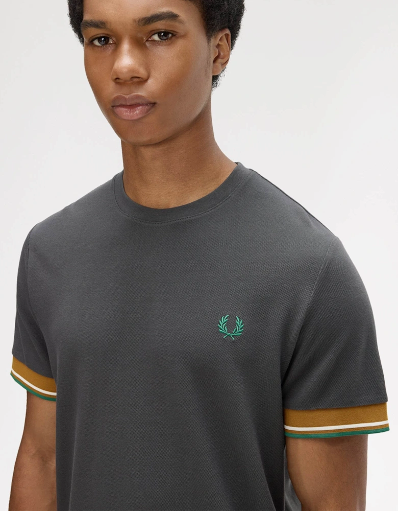 Fred Perry Mens Twin Tipped Cuff T-Shirt - Anchor Grey 297