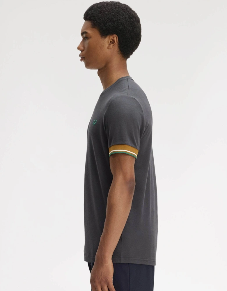 Fred Perry Mens Twin Tipped Cuff T-Shirt - Anchor Grey 297