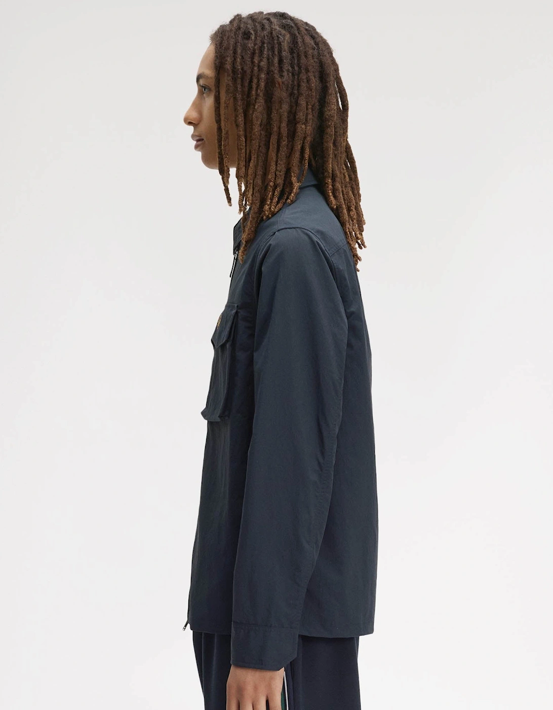 Fred Perry Mens Ripstop Pocket Overshirt - Navy 608
