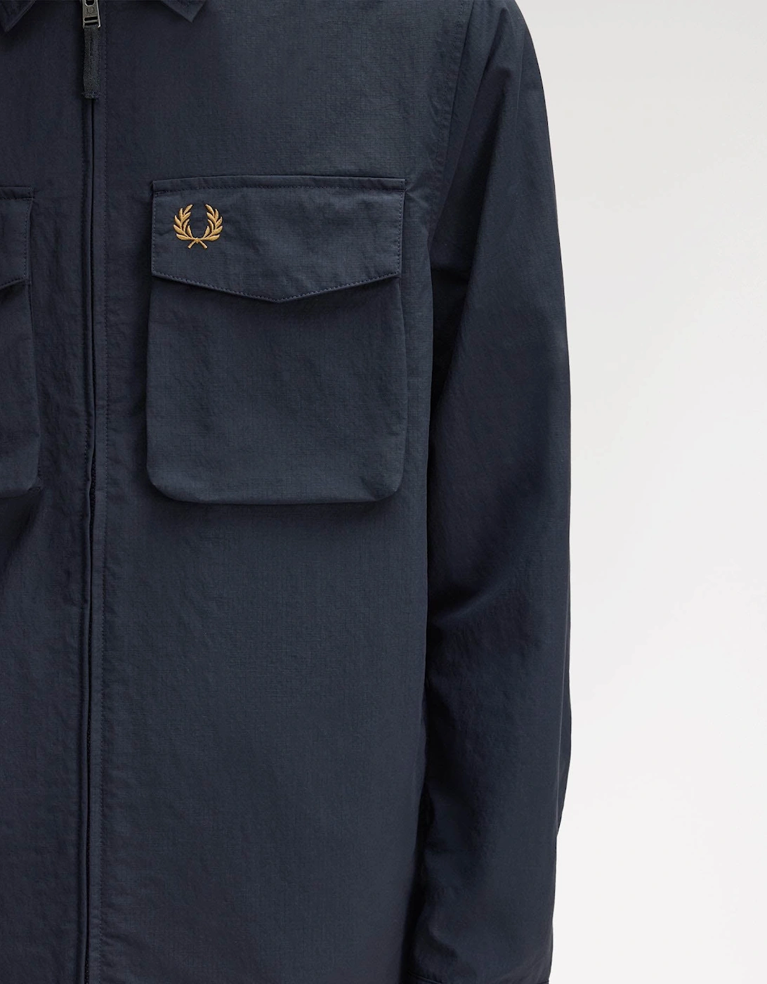 Fred Perry Mens Ripstop Pocket Overshirt - Navy 608