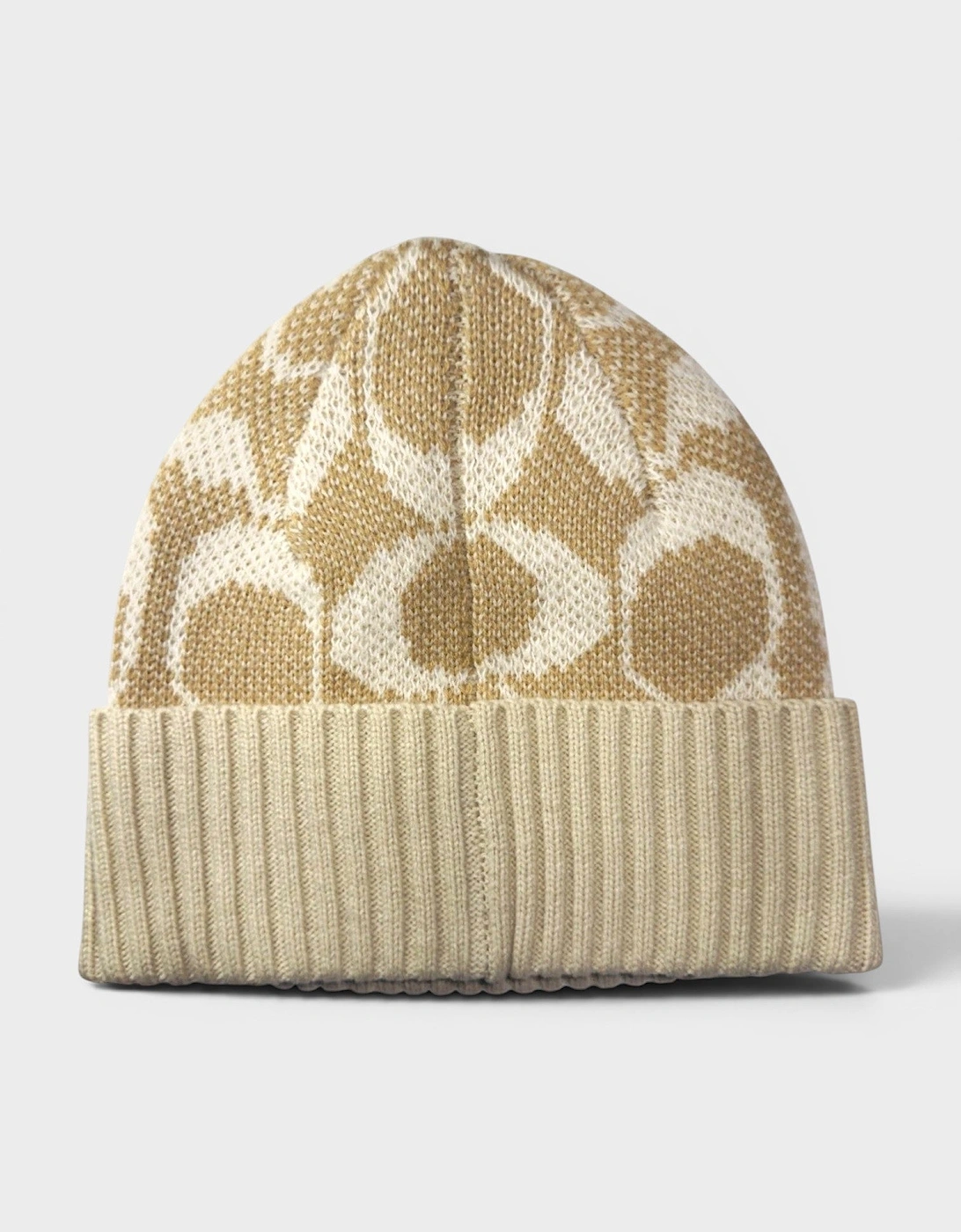 Signature Jumbo Beanie Camel Beige