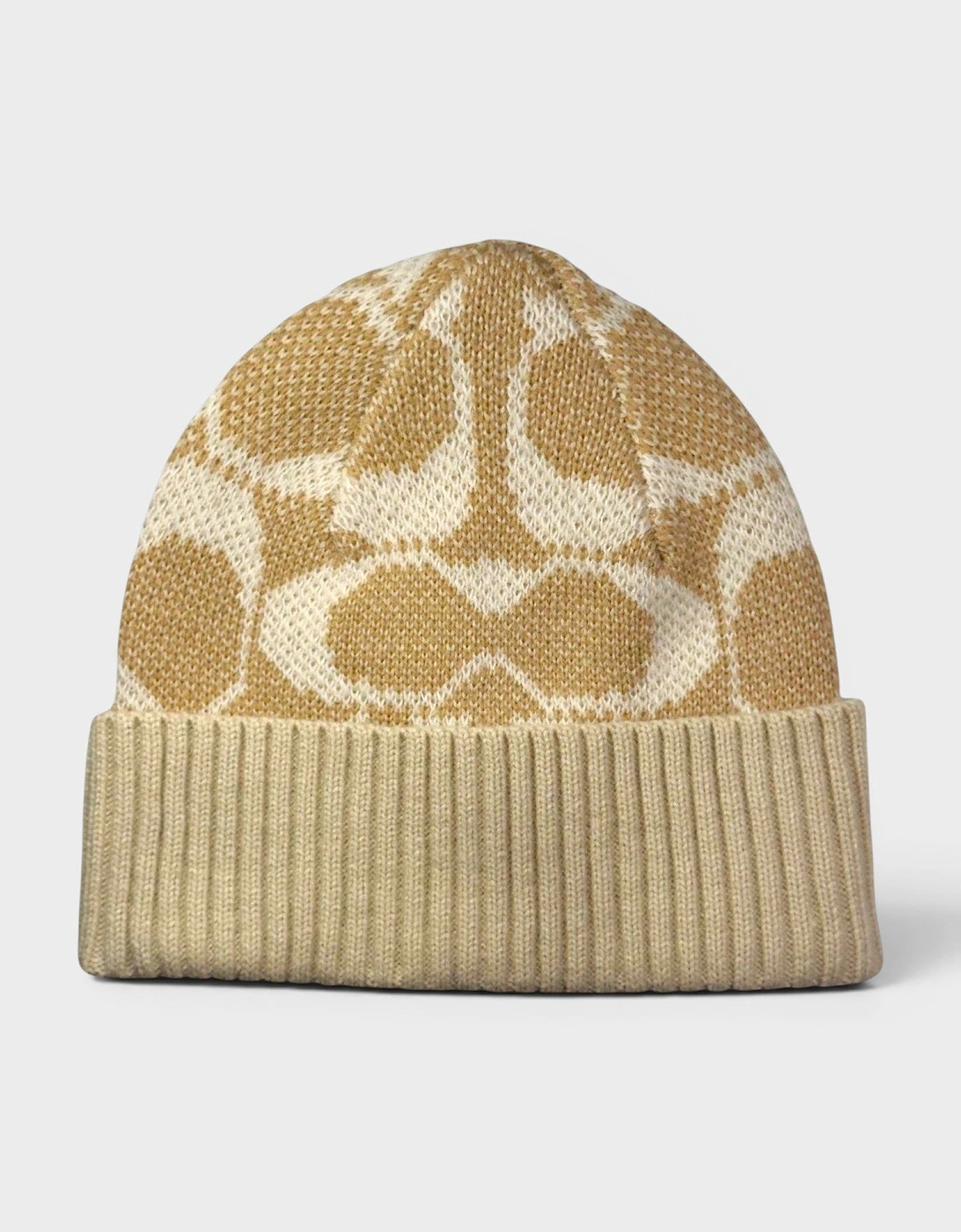 Signature Jumbo Beanie Camel Beige