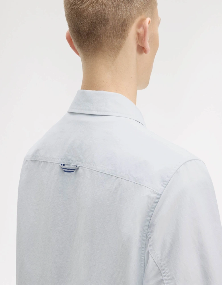 Fred Perry Mens Ripstop Pocket Overshirt - Dusky Blue 28A
