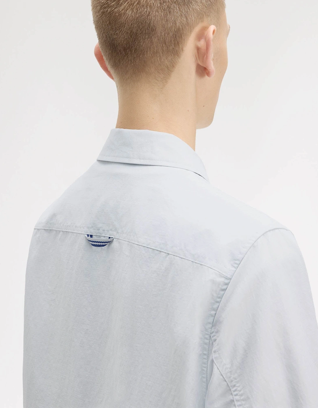 Fred Perry Mens Ripstop Pocket Overshirt - Dusky Blue 28A