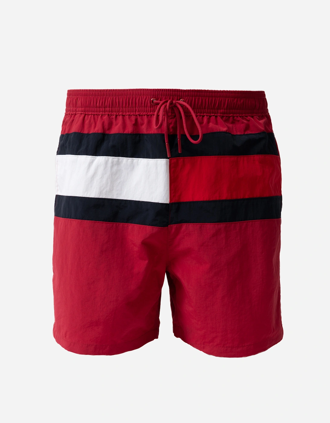 Tommy Hilfiger Flag Band Mens Drawstring Swimming Shorts - Raspberry Juice, 4 of 3
