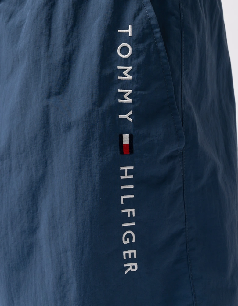 Tommy Hilfiger Logo Zip Pocket Mens Drawstring Swimming Shorts - Aegean Sea