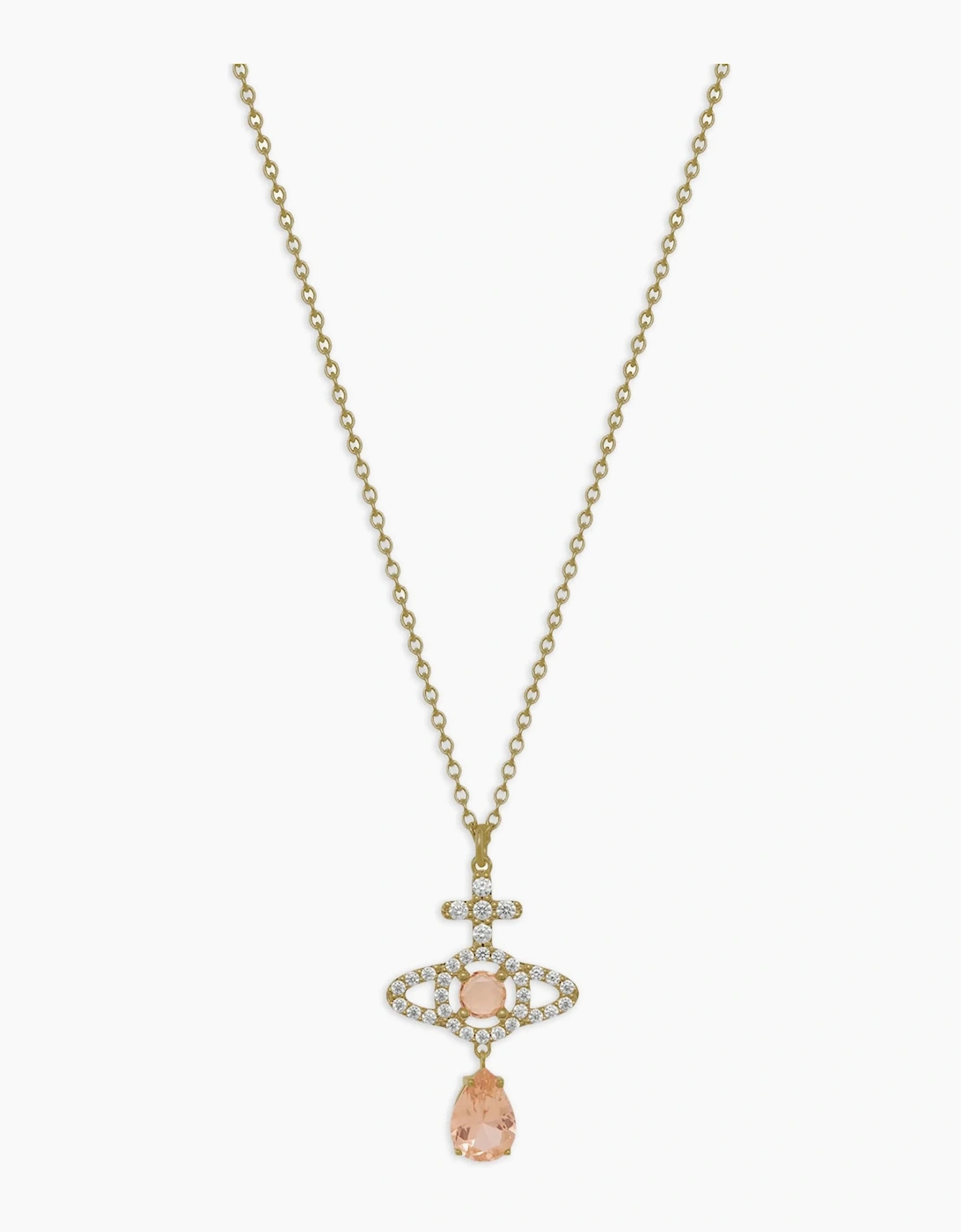 Olympia Cz Drop Pendant Gold