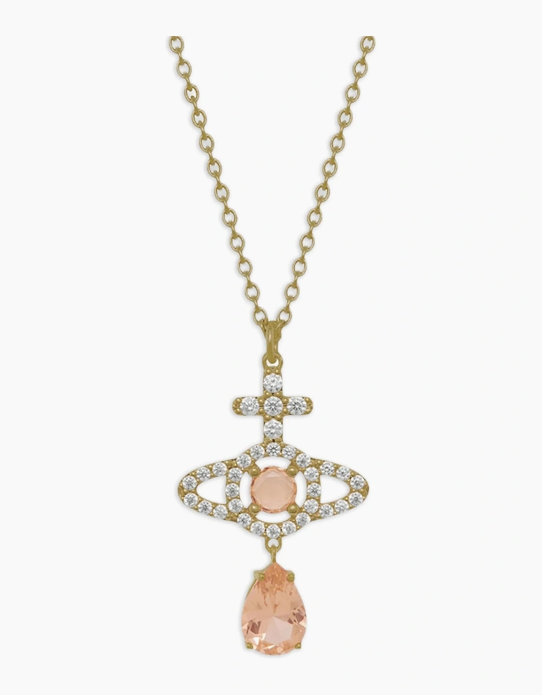 Olympia Cz Drop Pendant Gold
