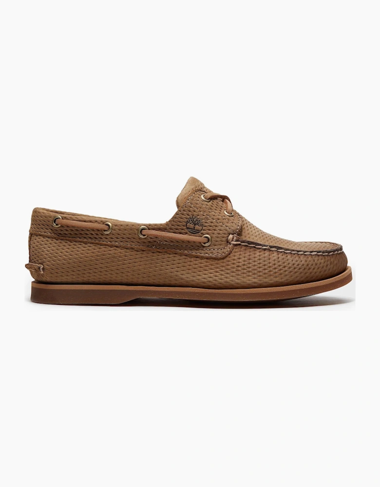 Lake House Classic 2-Eye Boat Shoe Beige