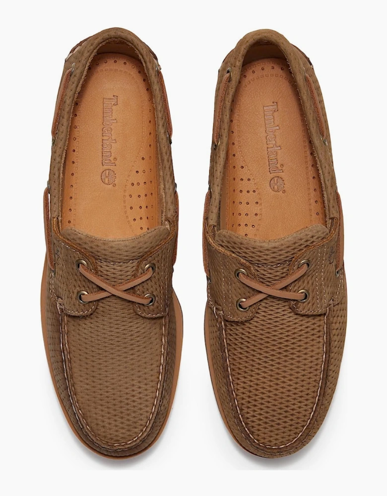 Lake House Classic 2-Eye Boat Shoe Beige