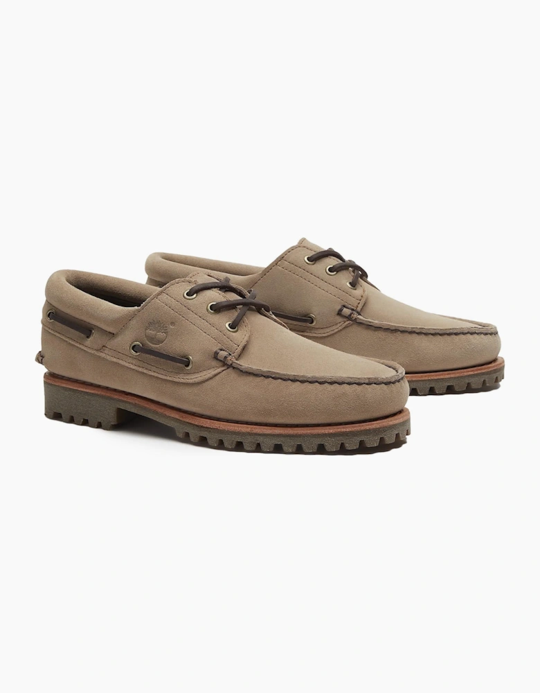 Authentic 3-Eye Lug Boat Shoe Beige