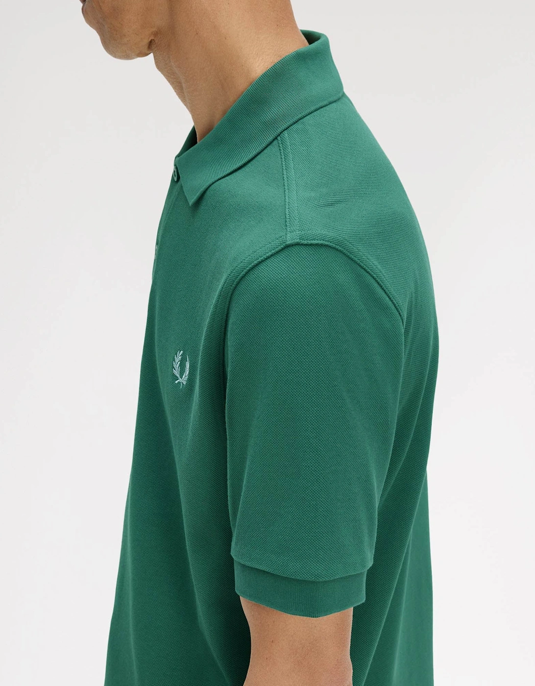 Fred Perry Mens Plain Signature Polo Shirt - Sport Green/Light Ice 09C