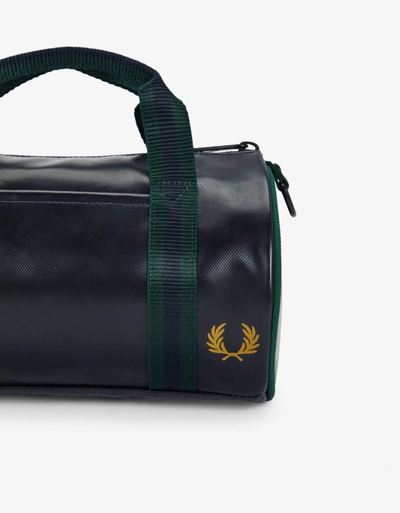 Fred Perry Classic Mini Barrel Bag - Navy/Grassroots 83A