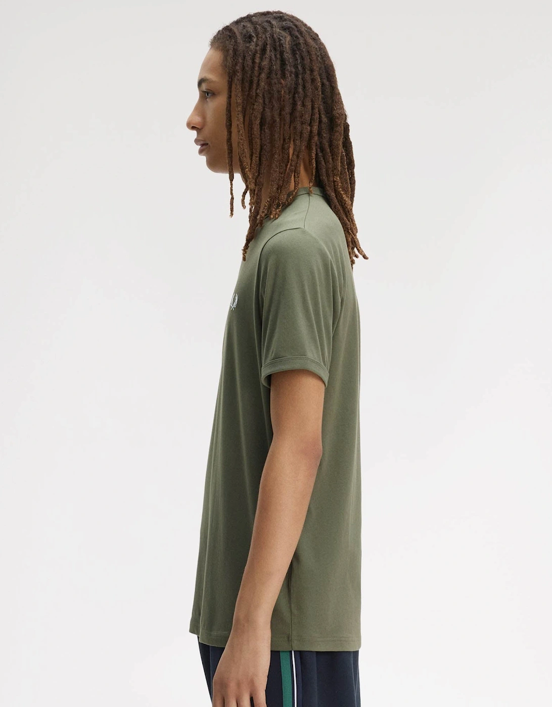 Fred Perry Mens Ringer T-Shirt - Laurel Wreath Green W19