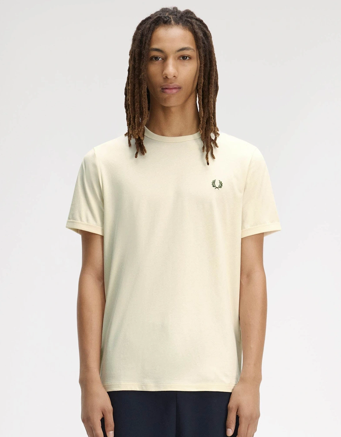 Fred Perry Mens Ringer T-Shirt - Ecru 91B, 6 of 5