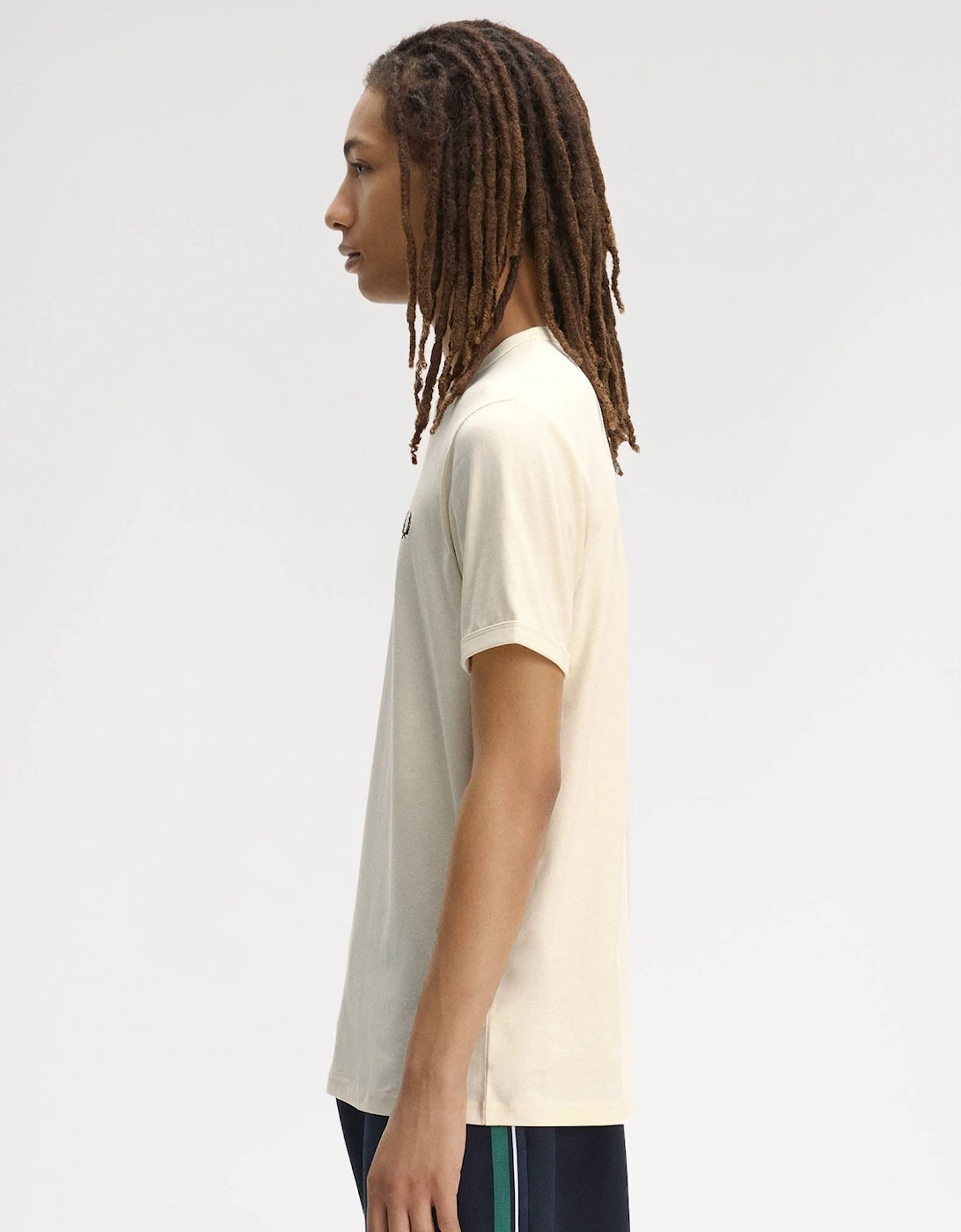 Fred Perry Mens Ringer T-Shirt - Ecru 91B
