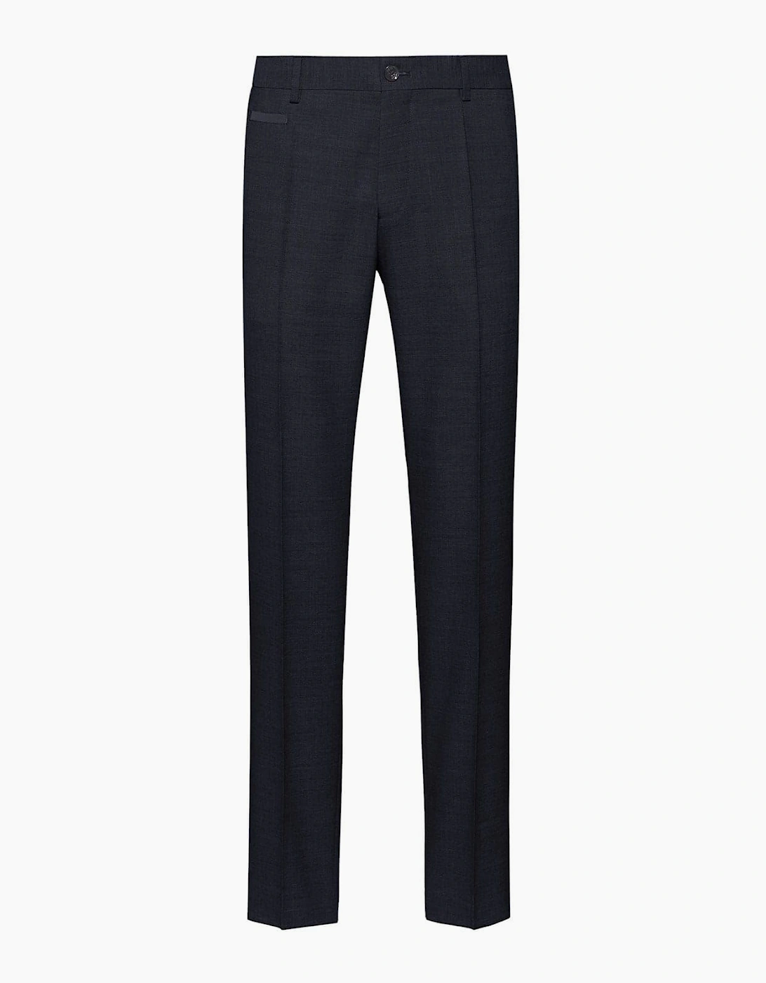 Genius Solid Patterned Straight Leg Trousers