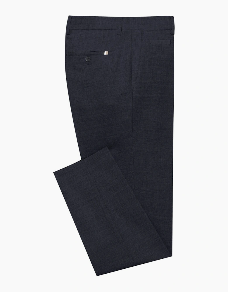 Genius Solid Patterned Straight Leg Trousers