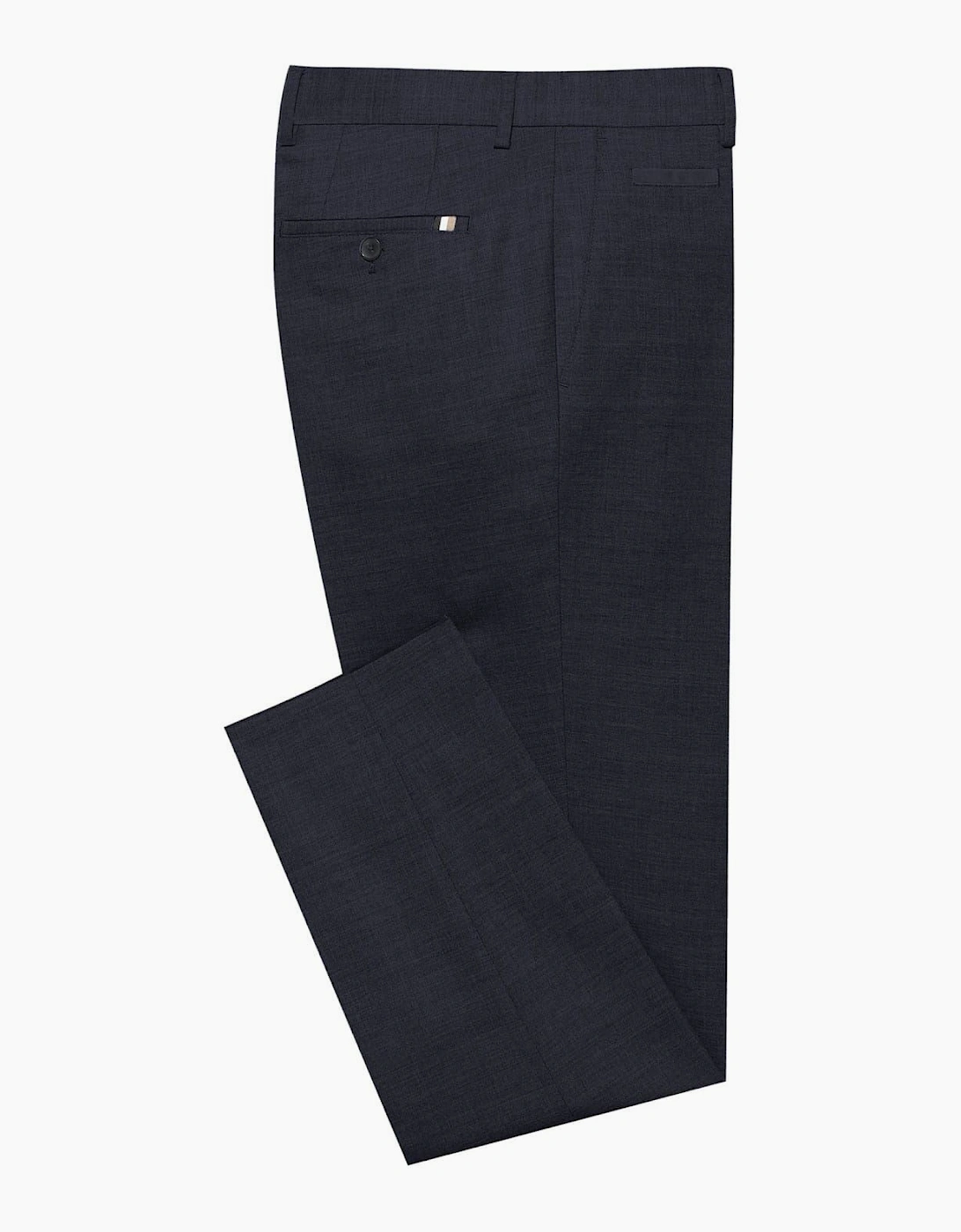 Genius Solid Patterned Straight Leg Trousers