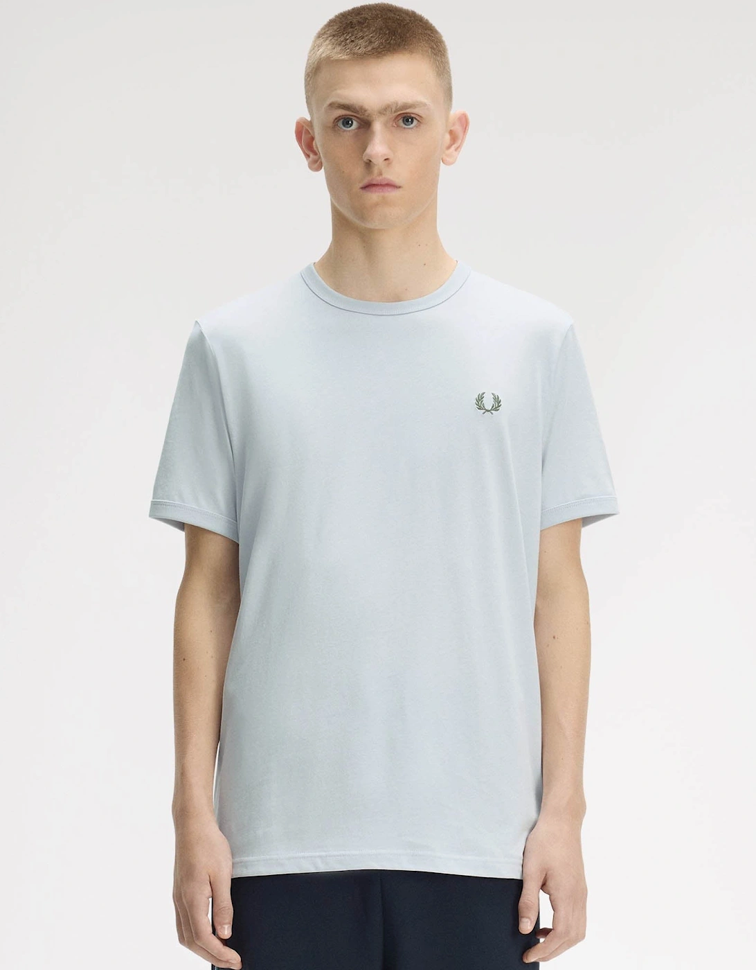 Fred Perry Mens Ringer T-Shirt - Dusky Blue 28A, 6 of 5