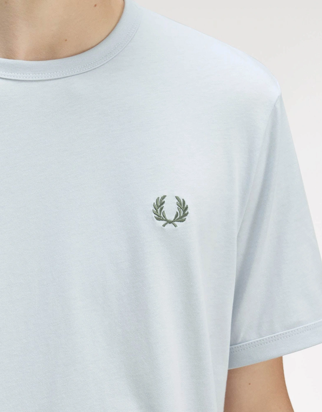 Fred Perry Mens Ringer T-Shirt - Dusky Blue 28A