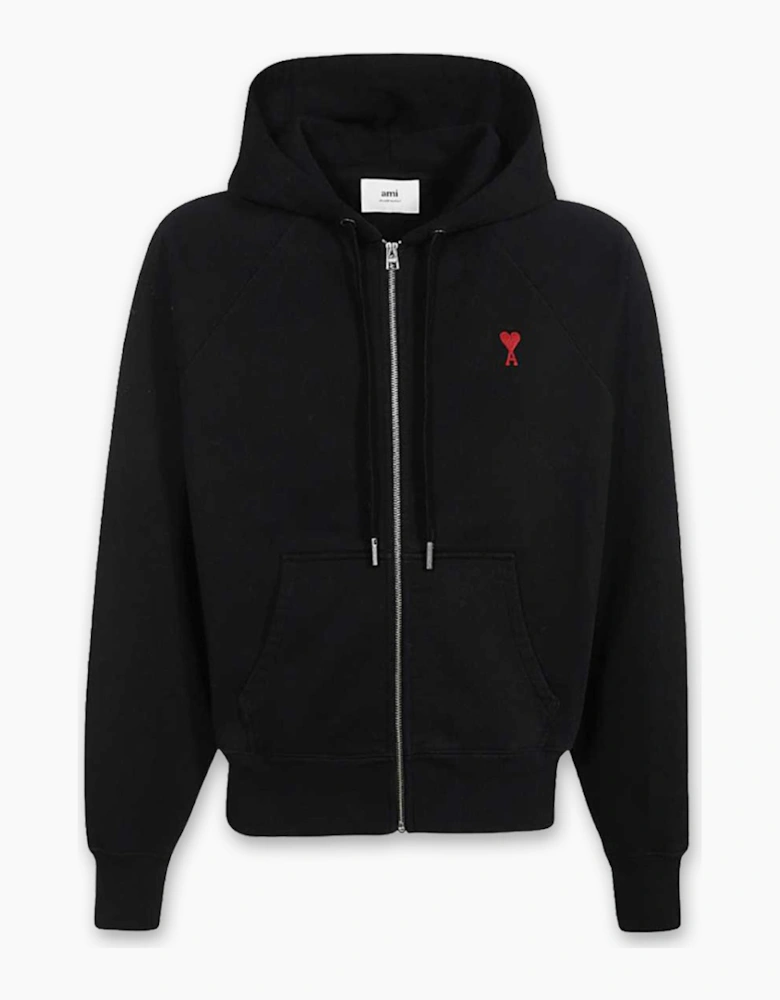 Men's Black Ami Paris de Coeur Zipped Hoodie
