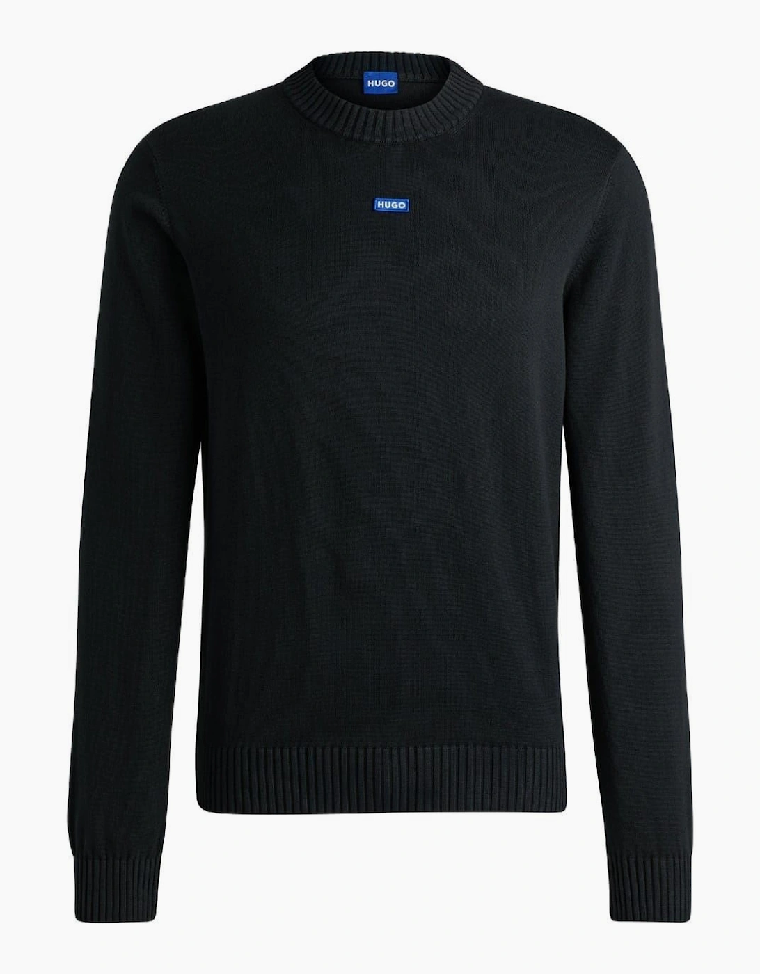 Rib Crew Neck Long Sleeve Jersey Sweater