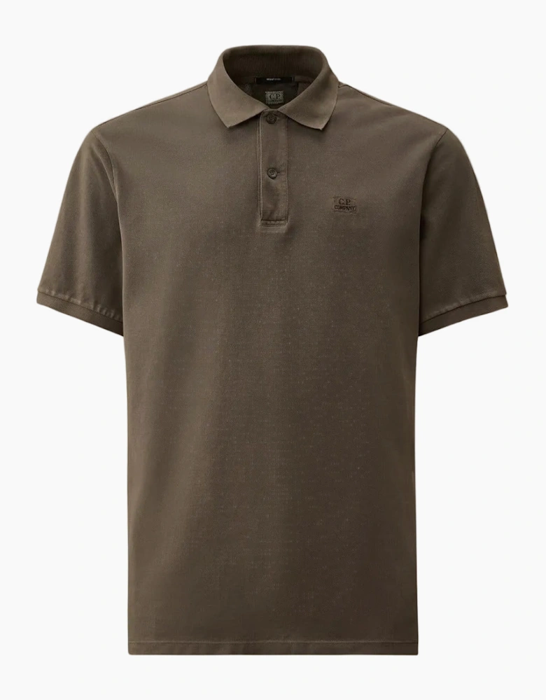 Resist Dyed Logo Polo Shirt